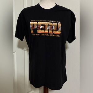 PERU T-Shirt Ladies Large. See Measurements Colorful 100% Cotton Travel Vacay